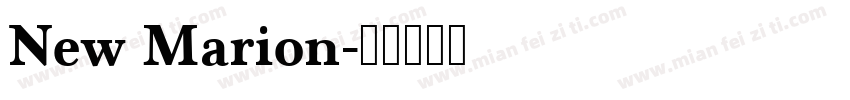 New Marion字体转换